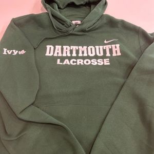 Dartmouth College lacrosse Nike hooded sweatshirt size L